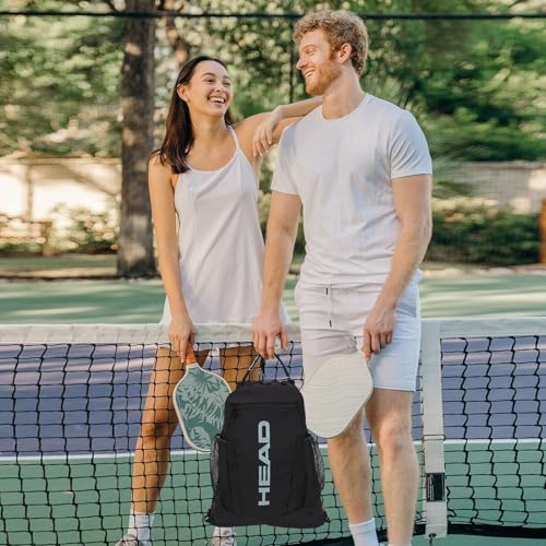 HEAD Waterproof Gym Sackpack for Sport with 2 Zipper Pockets, Large Drawstring Backpacks for Men with Side Pockets for Water Bottle3