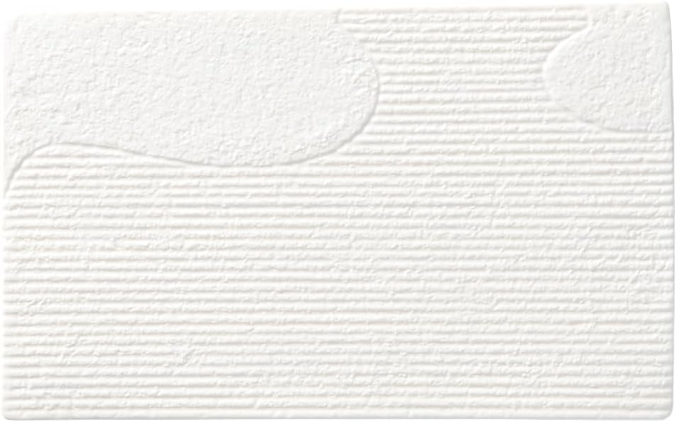 Hanaden Koyo 53702003 Koyo Pottery, Snow and Mountain Water, 9.4 inches (24 cm), Flat Rectangular Plate, Japanese Tableware, Mino Ware, Dishwasher Safe, Made in Japan
