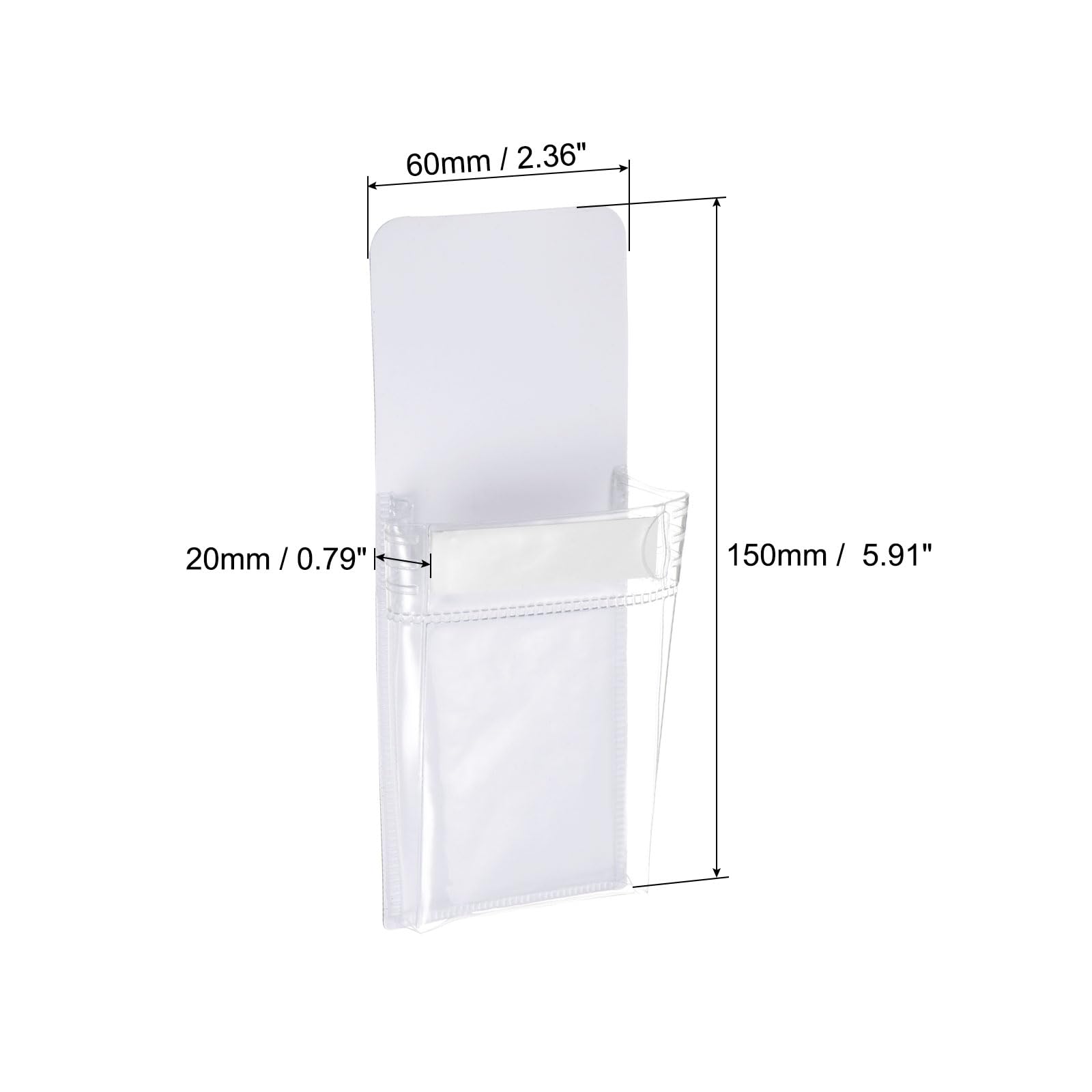 PATIKIL Magnetic Pen Holder for Refrigerator 2 Pack 150x60mm Dry Erase Marker Pencil Holder Cup Organizer for Fridge Whiteboard Locker White - Image 2