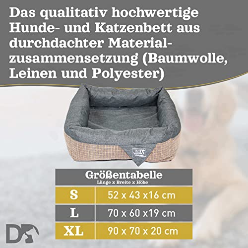 Dear Darling DD-06 Luxus Hundebett Katzenbett Braun Anthrazit Memoryschaum Matratze Katzenkörbchen Hundekörbchen Haustierbedarf Tierbedarf Tierbett (S)