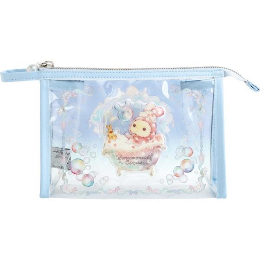 San-X Sentimental Circus Clear Pouch PVC Beaded 7.9x5.5in Japan
