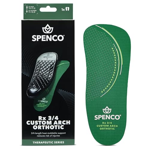 Spenco Rx Orthotic Arch Support 3/4 Length Shoe Insoles Women's 11-12.5/Men's 10-11.5