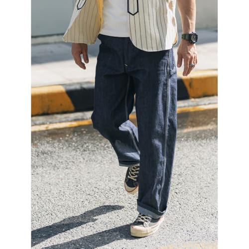 1950s Denim Painter Pants Loose Straight Fit2