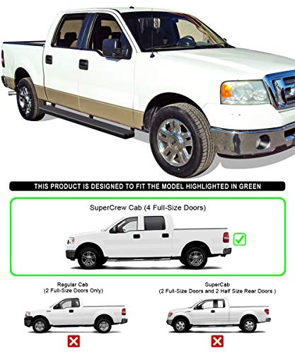 Estribos Tuxtreme 6 pulg Negro para Ford F150 2004-2008 miniatura 2