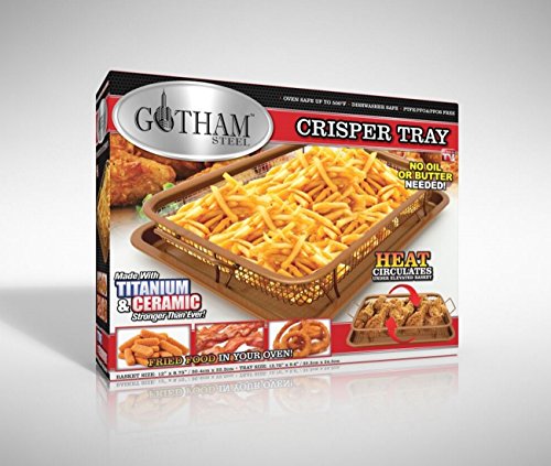 Gotham Steel Crisper Tray for Oven 2 Piece Nonstick Copper Crisper Tray and Basket, Air Fry in your Oven - Image 4