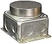 Hubbell Wiring Systems BA2527 Stamped Steel Flush Round Single Service Metal Concrete Floor Box with Aluminum Collar, 54 Cubic Inches Capacity, 6" Length x 4-11/16" Width x 3-7/8" Height