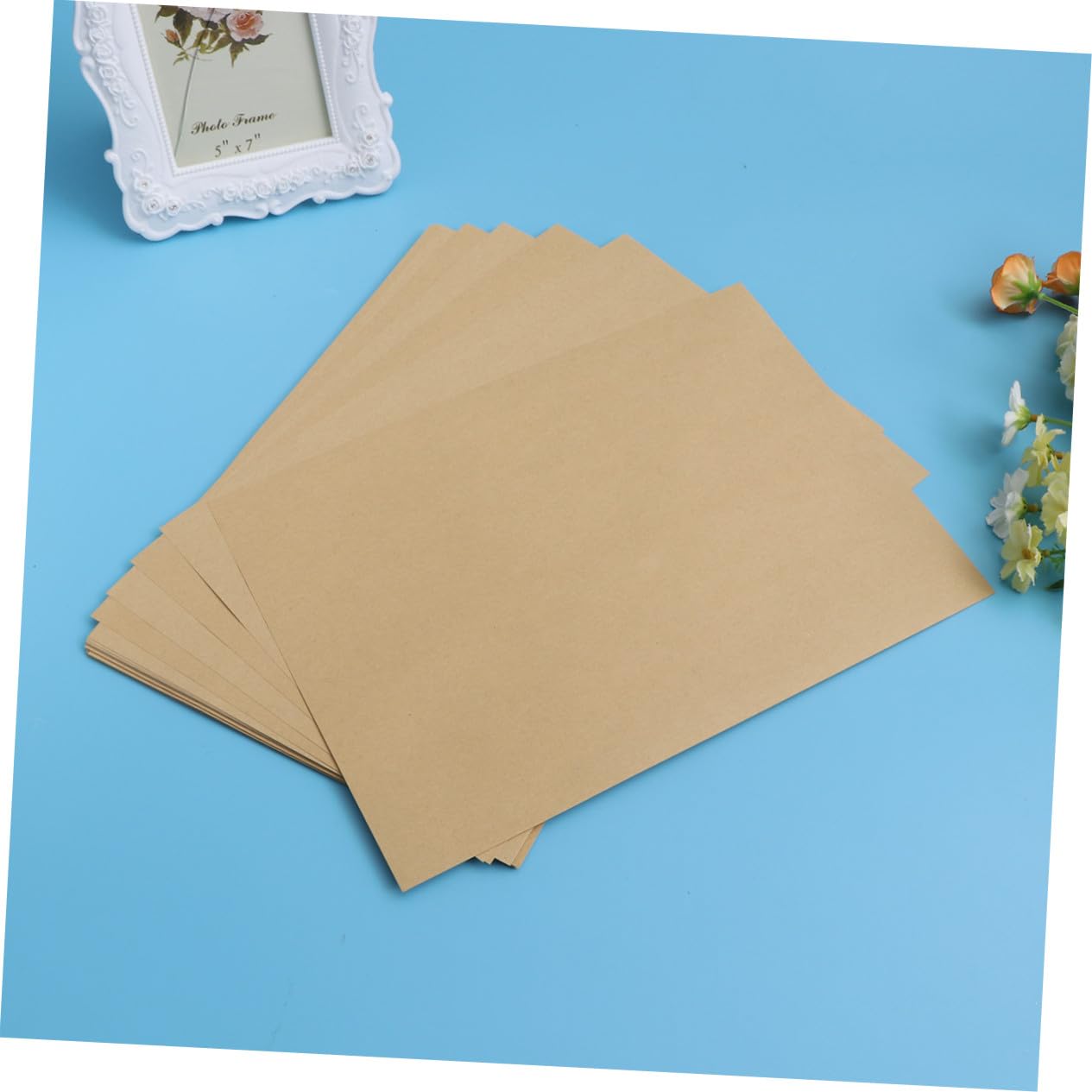 100 Blatt Kraftpapier Vintage Briefpapier Blanko Schreiben DIY Basteln Retro Stil für Briefe und Kalligrafie