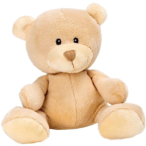 Suki Baby Supersoft Plush Small Baby's Bear with Embroidered Details (Beige)