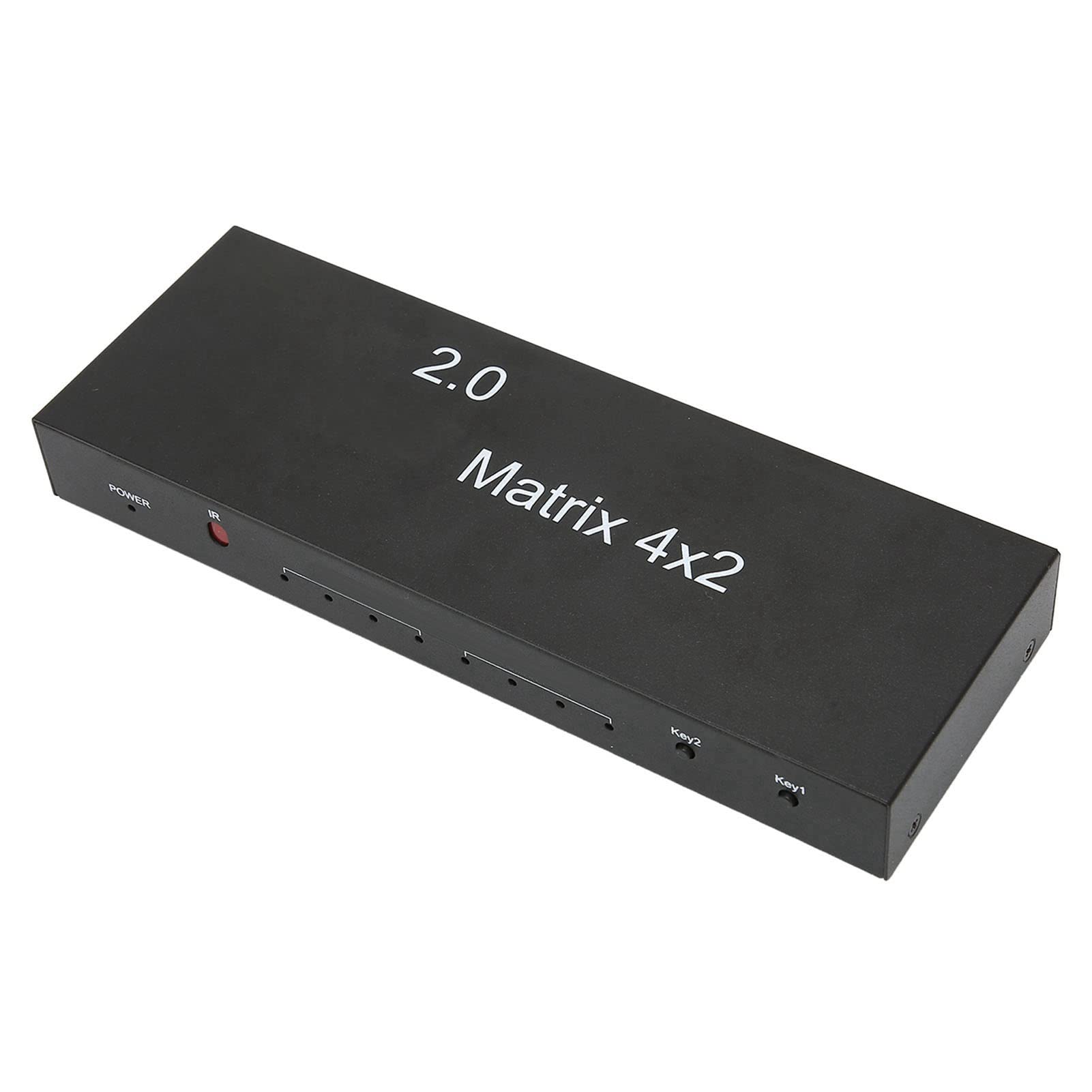 Switch HDMI Splitter HDMI 4K, Splitter Switcher HDMI, 4 in 2 Out 4K a 60 Hz Uscita audio ottica da 3,5 mm Telecomando Splitter video 100 V‑240 V(EU PLUG)