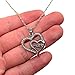 Embolden Jewelry I Love Mom Necklace | Double Heart Cubic Zirconia | Hypoallergenic Gift from Son or Daughter to Mom | Birthday - Anniversary - Christmas - Mothers Day