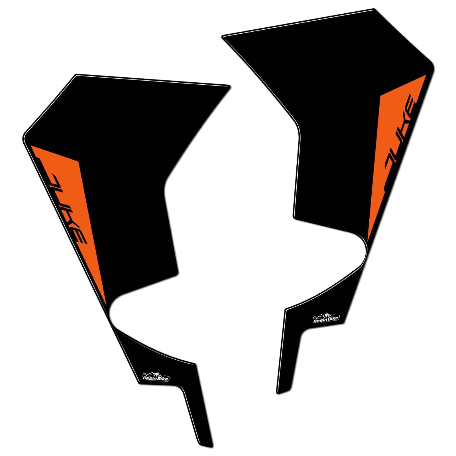 Resin Bike Adesivi Moto Compatibile con KTM Duke 125 2021-2023. Protezione Parasteli Forcella Antigraffio e Antiurto. Adesivi Resinati 3D Made in Italy