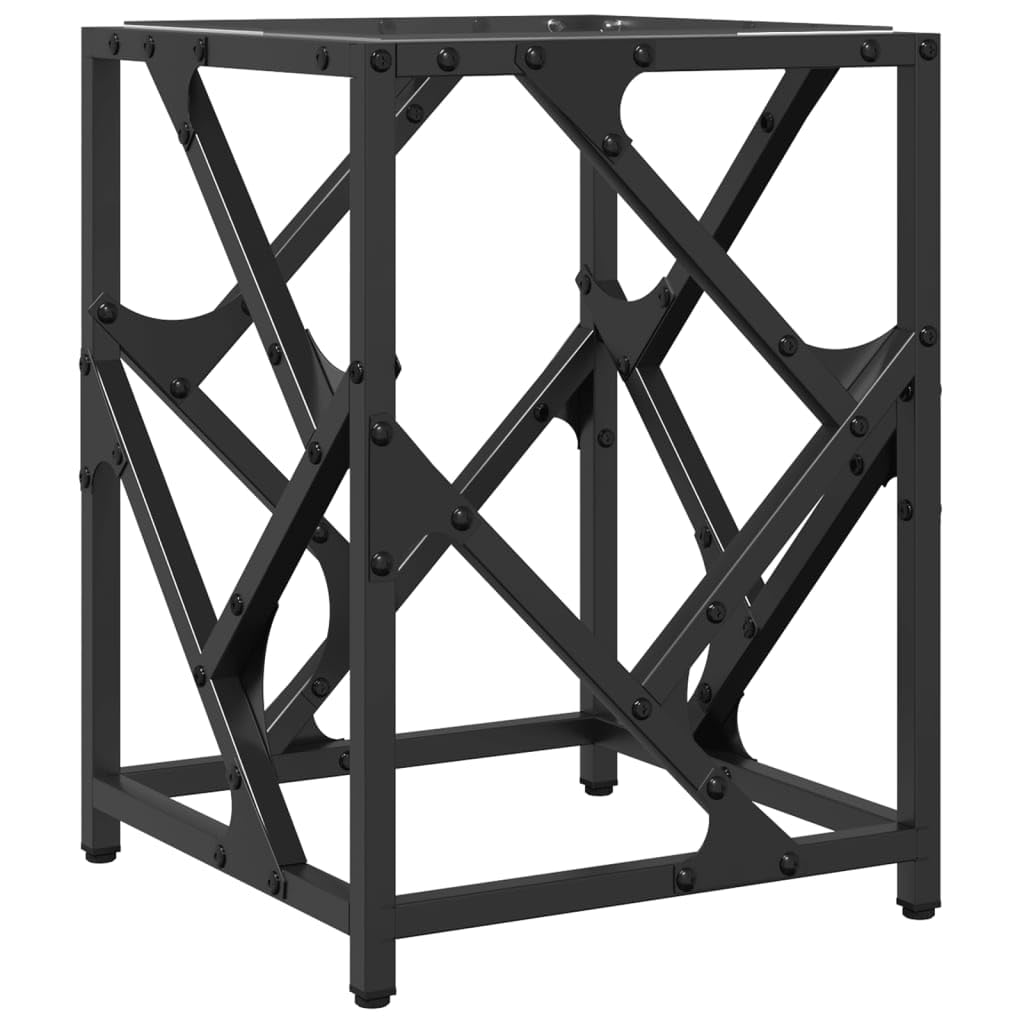 Mesa de centro con tapa de cristal transparente, 30 x 30 x 41 cm, estructura de acero, diseño moderno, robustas mesas de salón para aperitivos y bebidas