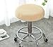 jHuanic Lot de 1/2/4 housses de tabouret rondes, élastiques pour chaise de salle à manger, décoration de bar, fête (1 pièce, beige)