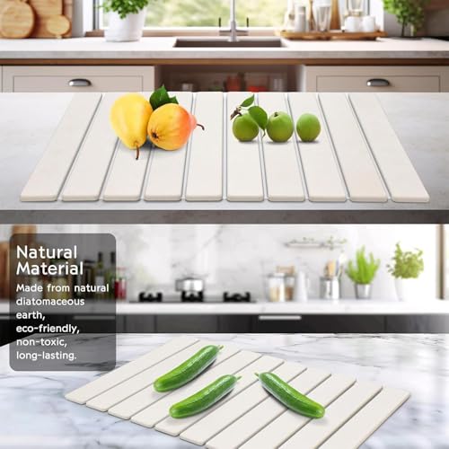 Estera de cocina de tierra de diatomeas: protector de encimera absorbente de diseño premium 6