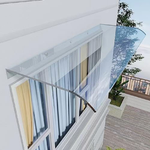 Marquesinas para ventanas modernas evitan humedades en la puerta de entrada de policarbonato