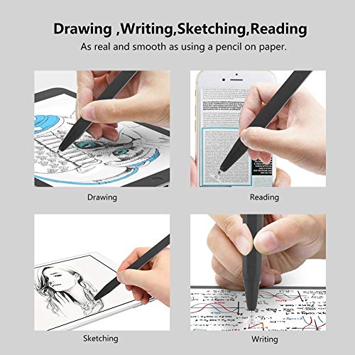 Universal Capacitive Pen,ASHATA Precision Disc tip Capacitive Pens for All Mobile Phones and Tablets Black (2PCS)