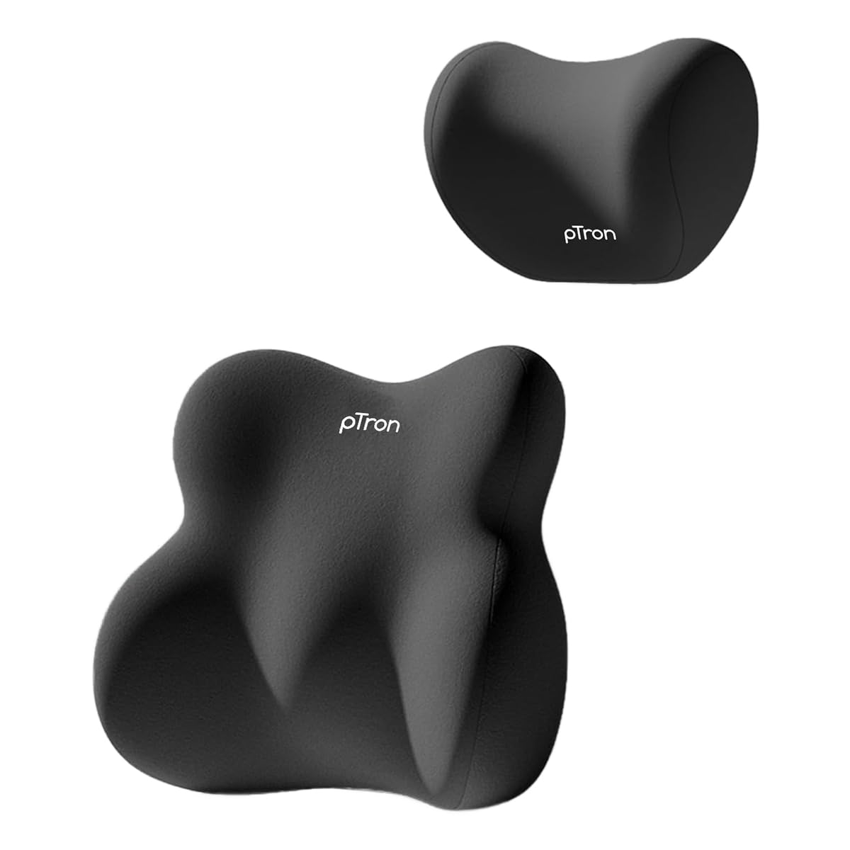 pTron Ergova S3 Memory Foam Car Neck & Lumbar Support Cushion Set for Driving, Ergonomic Design for Long Drive Comfort, Universal Fit for All Cars (Black)-picture-24