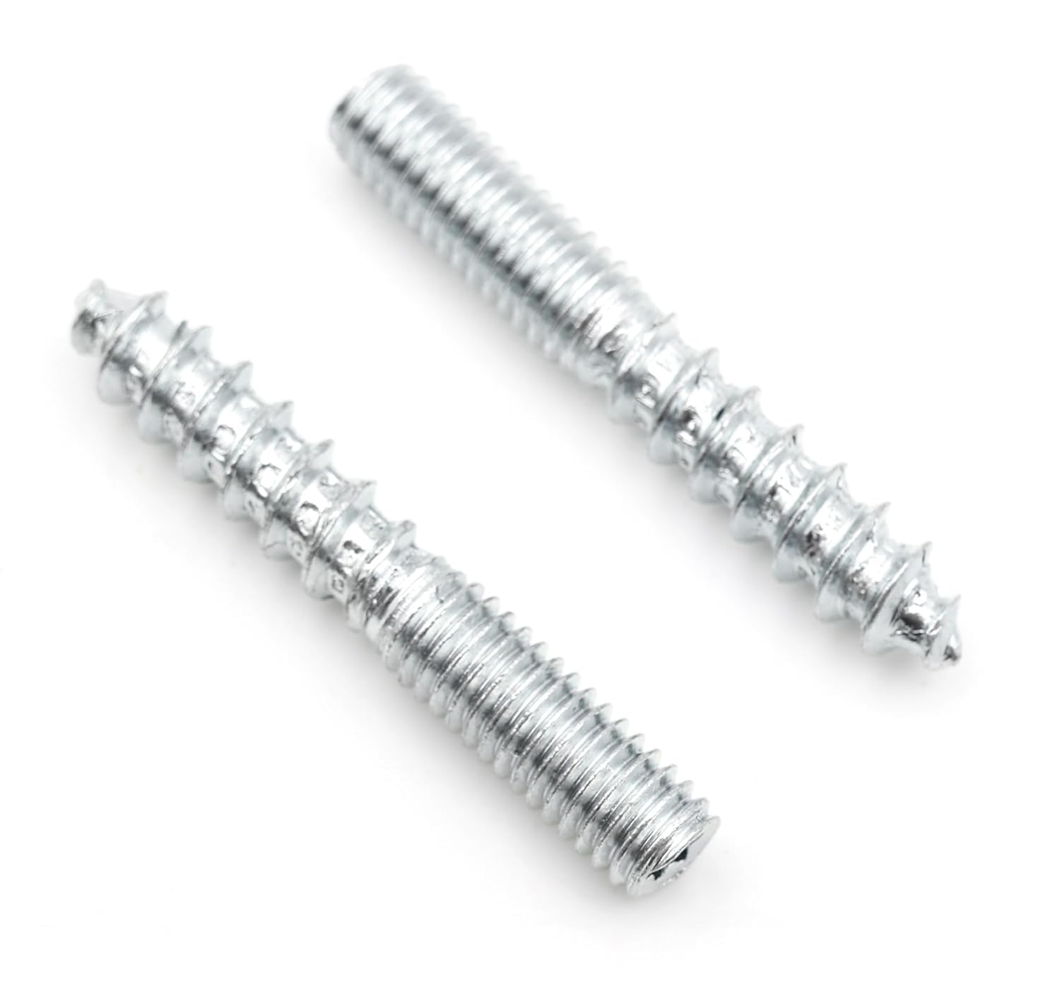 Design61 10 viti prigioniere M6 x 50 mm, vite a doppia filettatura con filettatura per legno e filettatura metrica TX15, in acciaio zincato, vite di collegamento per legno, metallo, montaggio a