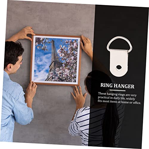 Image of KALLORY 100pcs Wall Picture Hangers Semi-Circle Photo Frame for Easy Installation of Wall Art and Frames and Compact Hardware for Home Decor