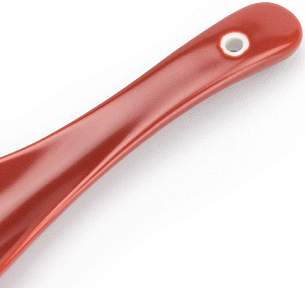 Tablespoons Spoon Set Household Wedding Festive Soup Spoon Ceramic Spoon 2 Pieces Red Serving Spoon