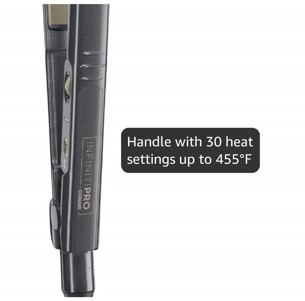 INFINITIPRO BY CONAIR Tourmaline Ceramic Flat Iron, 1 Inch, Purple