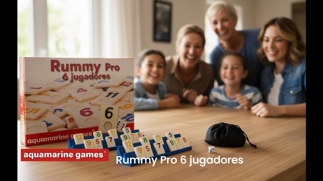 Aquamarine Giochi - Rummy, 6 Giocatori (DO001)