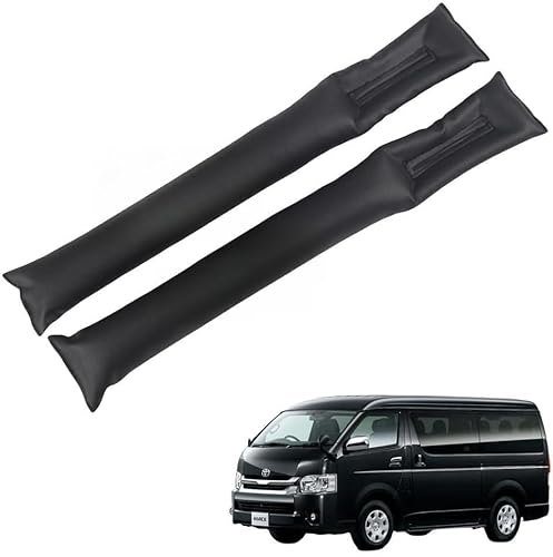 ハイエース 車用 シート隙間埋め シート 座席隙間クッション ハイエース 200系 3型 4型 5型 6型 7型 8型 車用シート コンソール 隙間 クッション車用隙間クッション シートコンソール 隙間埋め 落下防止 運転席+助手席 2本セット (ブラック