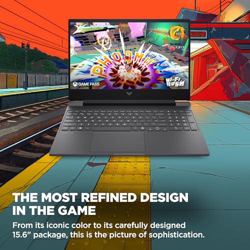 Image of HP Victus 15.6 inch Gaming Laptop, FHD 144Hz Display, AMD Ryzen 7 7445H, 16 GB RAM, 1 TB SSD, NVIDIA GeForce RTX 3050 GPU (6 GB Dedicated), Windows 11 Home, Mica Silver, 15-fb3100nr