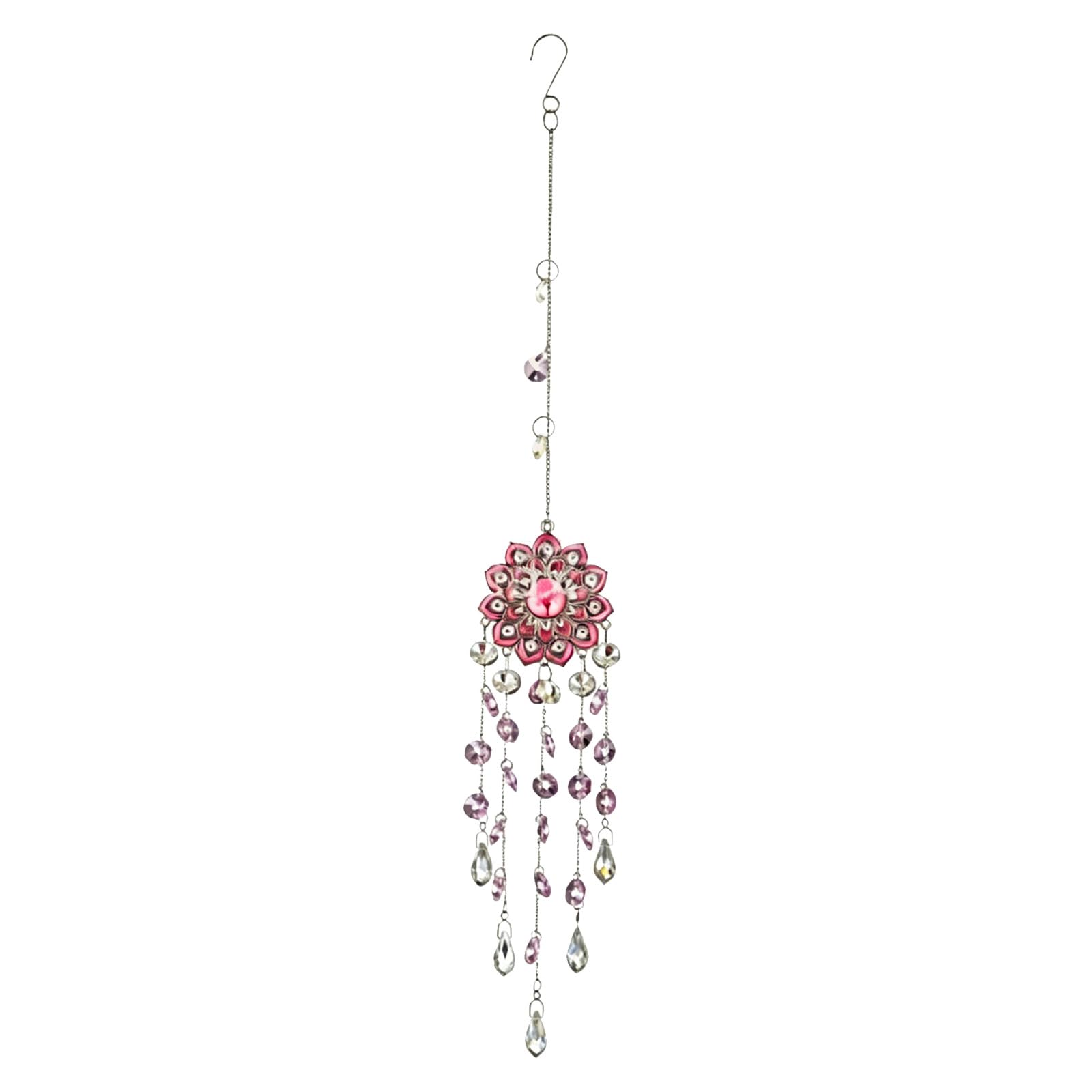 Generic Suncatcher Wind Chimes Crystal Wind Chimes Hanging Suncatcher Crystal Hanging Decor for Indoor Home Garden Wedding Decoration