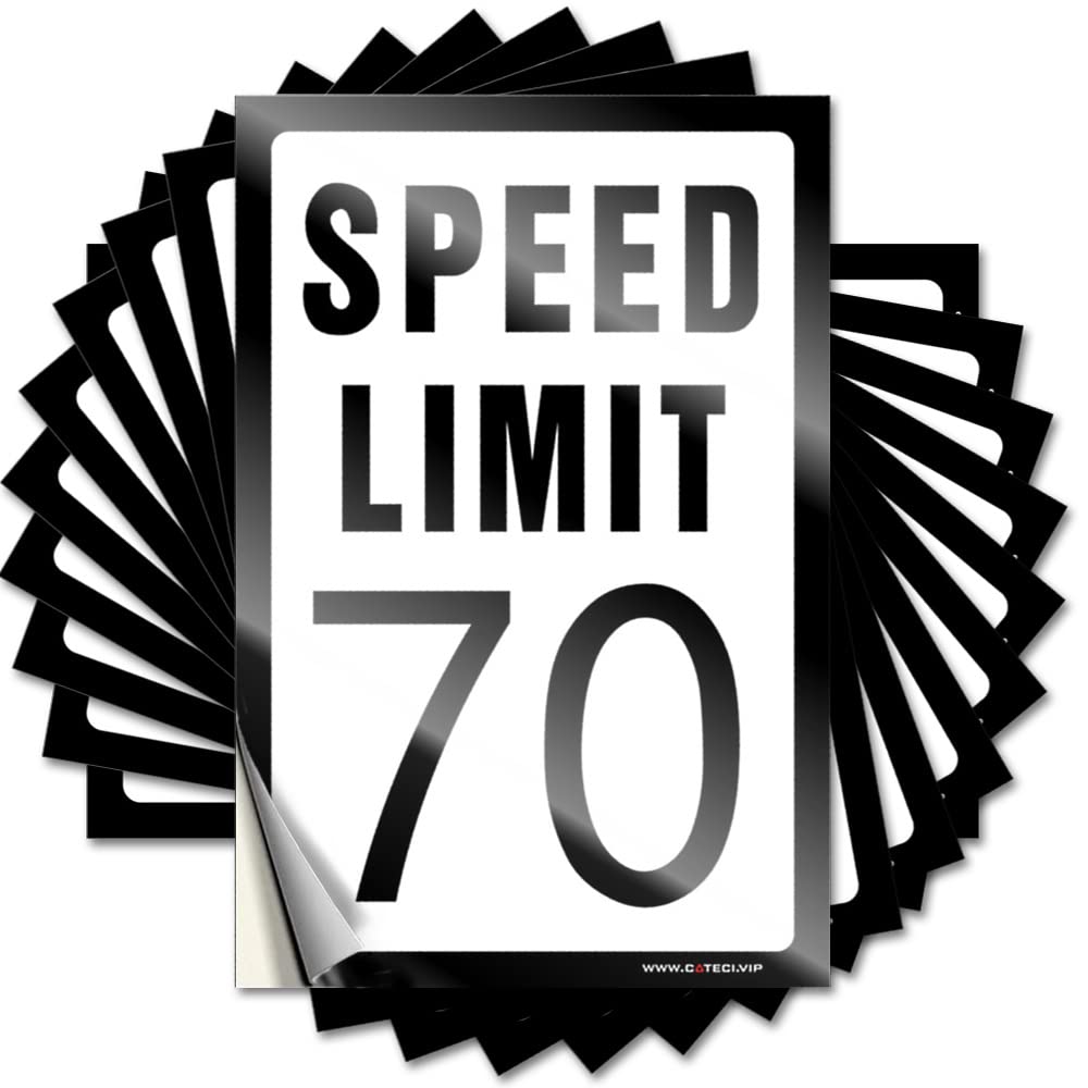 Tool Box Stickers Speed Limit 70 Mph Funny Sticker 10 Pcs Car Stickers and Decals Stickers for Car(8X12CM)