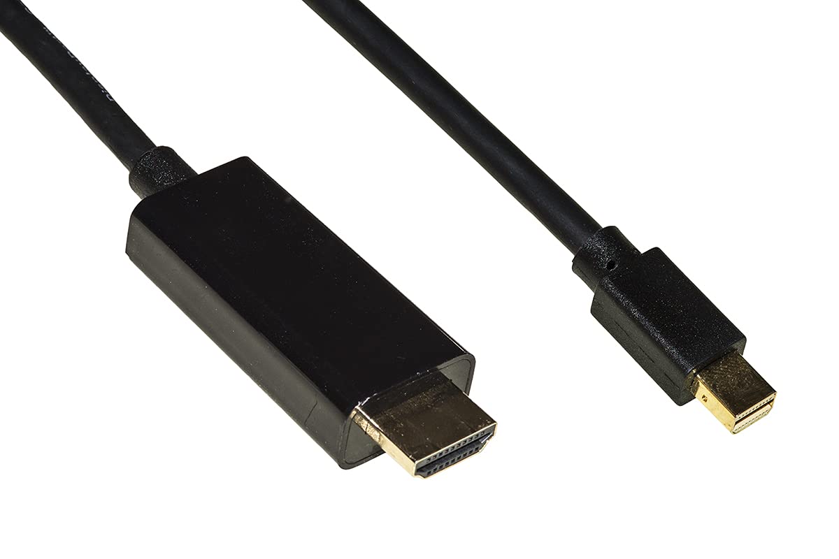 LINK LKMDPH142103 Lot de 3 câbles Mini DisplayPort 1.4 → HDMI® 1m - Contacts dorés, 4K×2K 60Hz, 18Gbps, HDR, RGB 4:4:4 - Compatible PC, ordinateur portable, moniteur, HDTV