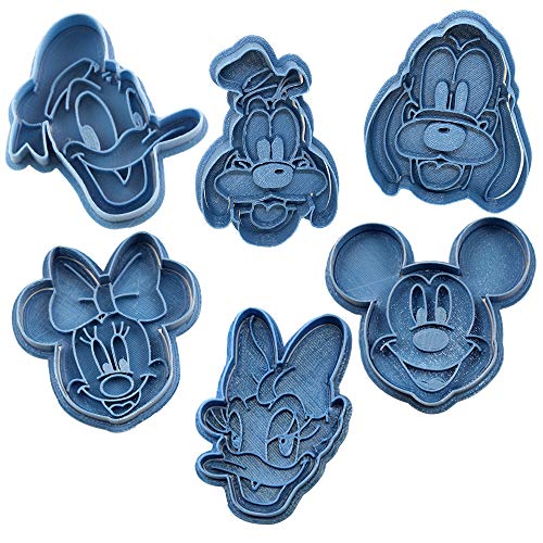 Cuticuter Pack Disney Caras cortador de galletas, azul. 8x7x1,5cm