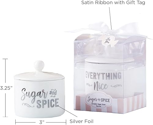 Miniatura 5 de Kate Aspen Azucarero de cerámica Sugar, Spice and Everything Nice – Juego de 12 – Regalo de invitada de anfitriona, recuerdo de fiesta y