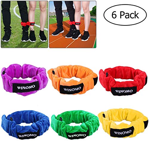 WINOMO 3 Legged Race Bands Elastic Tie Rope Straps Birthday Party Games