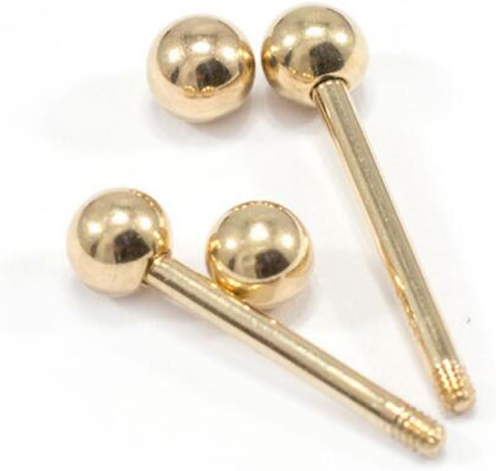 16G 14G 12G Gold Nipple Piercings Tongue Rings Externally/Internally Threaded Hypoallergenic 316L Surgical Steel Nipple Tongue Barbell Piercing Jewelry for Women Men 12mm 14mm 16mm 19mm 22mm - Image 4