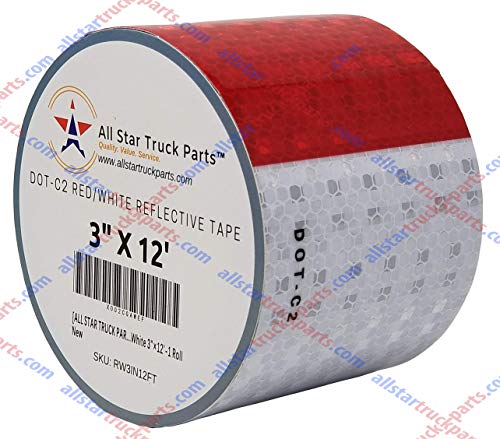 Bande réfléchissante camion rouge blanche DOT-C2 autocollant de signalisation remorque 3,6m