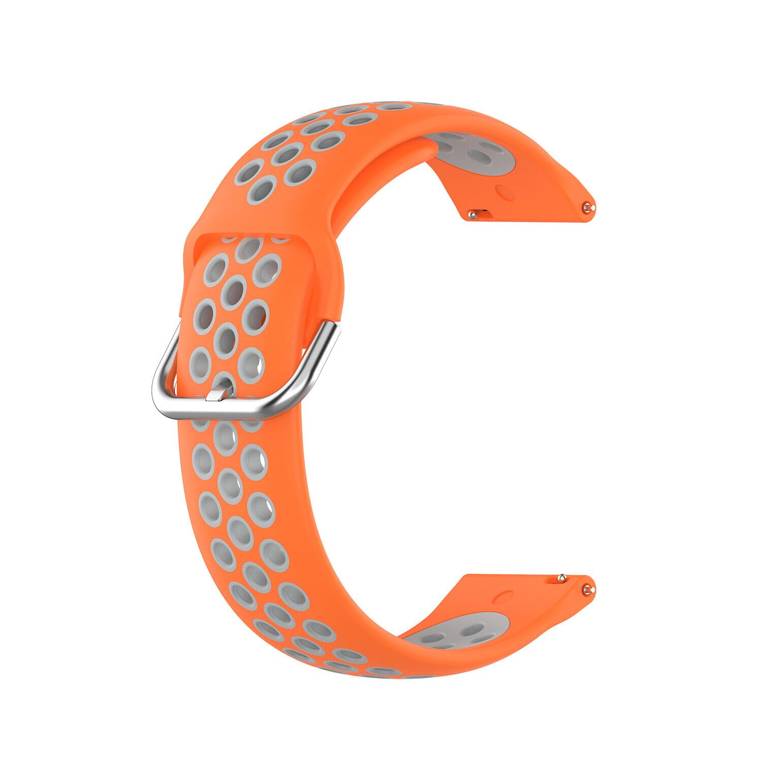 Panda Bobo for Reflex Active Watch Strap Silicone Replacement Watch Band Series 4/5/6/7/9/10/12/13/14/15/16/23/26 (Orange+Grey)