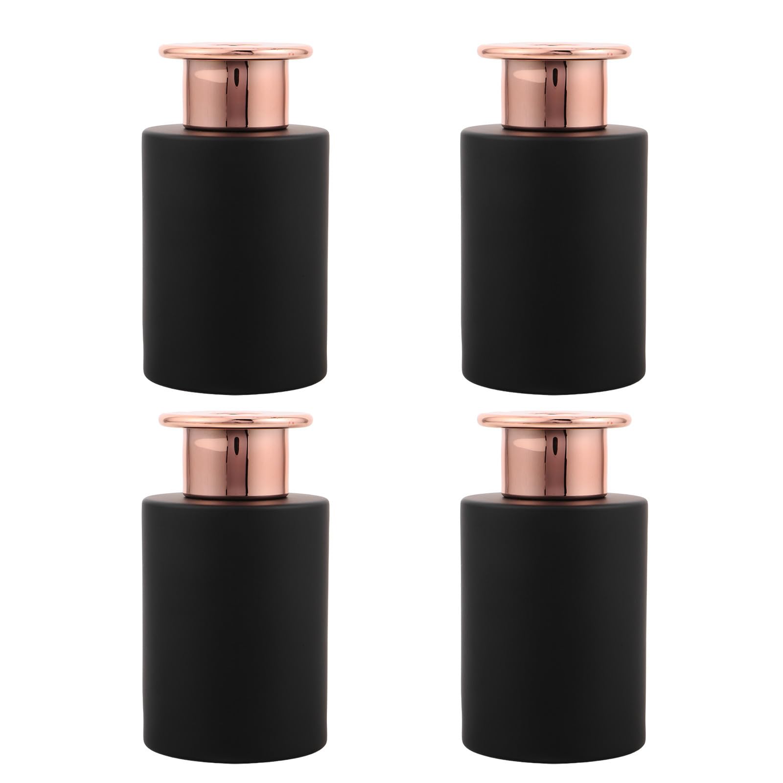 Botellas para difusores de vidrio negro HAPINARY 120ml con acabado opaco de alta calidad