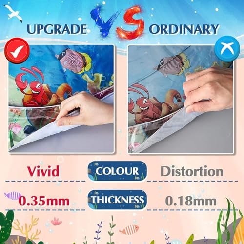 Image of Baby Kids Water Play Mat Toys Inflatable for Kids Leakproof Water Play Mat, Fun Activity Play Center Indoor and Outdoor for Baby (65 X 65 X 7cm)