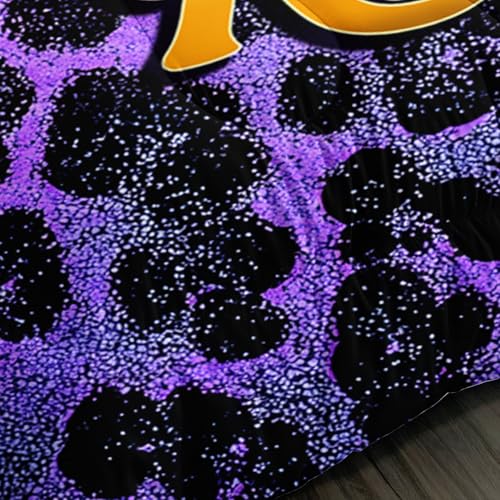 Image of AILONEN Gold Crown Comforter Set Full Size for Girls Women,Purple & Blue Gradient Leopard Print Bedding Set 3Pcs,King and Queen Quilt with 2 Pillowcases