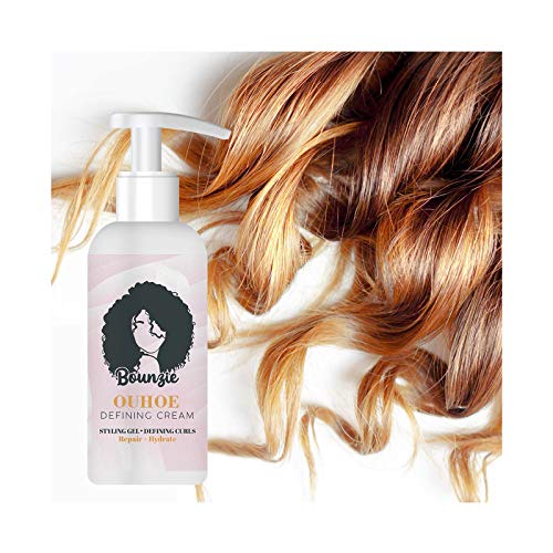 Bounzie Curl Boost Defining Cream, Argan Oil Curl Cream Gel, Curly Hair Cream Gel, Curl Defining Cream with Argan Oil, Anti-Frizz Styling Gel for Wavy/Coily/Curly Hair