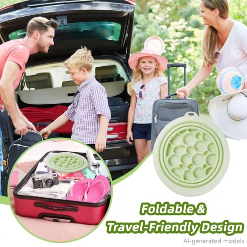 Image of coobest Face Bowl for Ice with Built-in Icetray, Silicone Ice Facial Folding Washbasin, Facial Plunge Bowl, Face Icebath at Home (Green)
