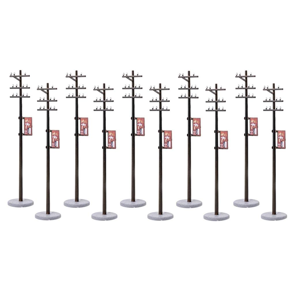 10Pcs Mini Electric Line Pole for Train Railways Micro Landscape 1/100 8.1cm | Model Railroads & Trains | Ho Scale | Parts & Accessories | Other Ho Scale Parts & Accs-image-3