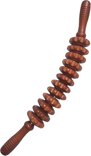 Ctwctr Herramientas de masaje de terapia de madera, rodillo de masaje manual para escultura corporal, kit de maderoterapia, palo de madera de guasha