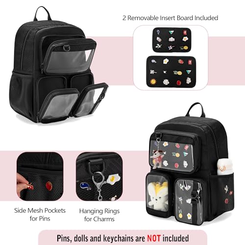 Image of Ita Bag Pin Display Backpack with Insert, Aesthetic Laptop Backpack