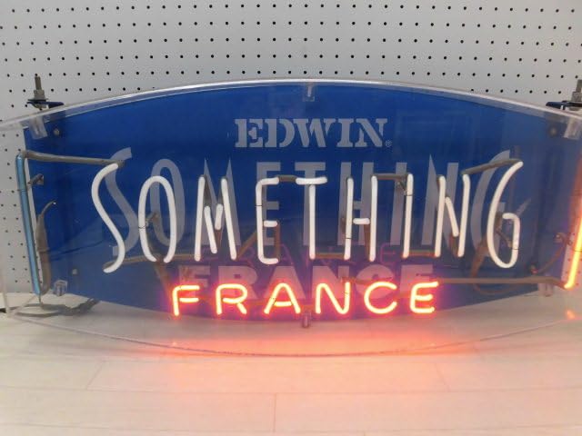 Amazon.co.jp: EDWIN SOMETHI FRANCE ネオン管 電光看板約84cm
