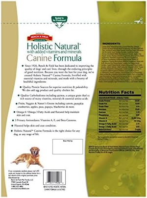 bench & field holistic natural canine formula