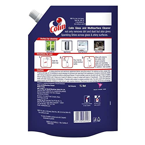 Colin-Glass-and-Surface-Cleaner-Liquid-Spray-Regular-500ml-X-2-1-Litre-Indias-1-Glass-Cleaner-All-Surface-Cleaner