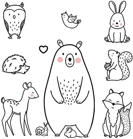 DEKOSH Safari Nursery Decor Peel & Stick Wall Decals of Large Size Animals for Baby Nursery, Kids Playroom, Baby Bedroom Decor