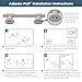 Franklin Brass Adjusta-Pull (5-Pack) Adjustable Drawer Pulls | Fits 1-3/8 to 6-5/16 Inch Hole Centers | Champagne Bronze Cabinet Handles | Fluted Edge